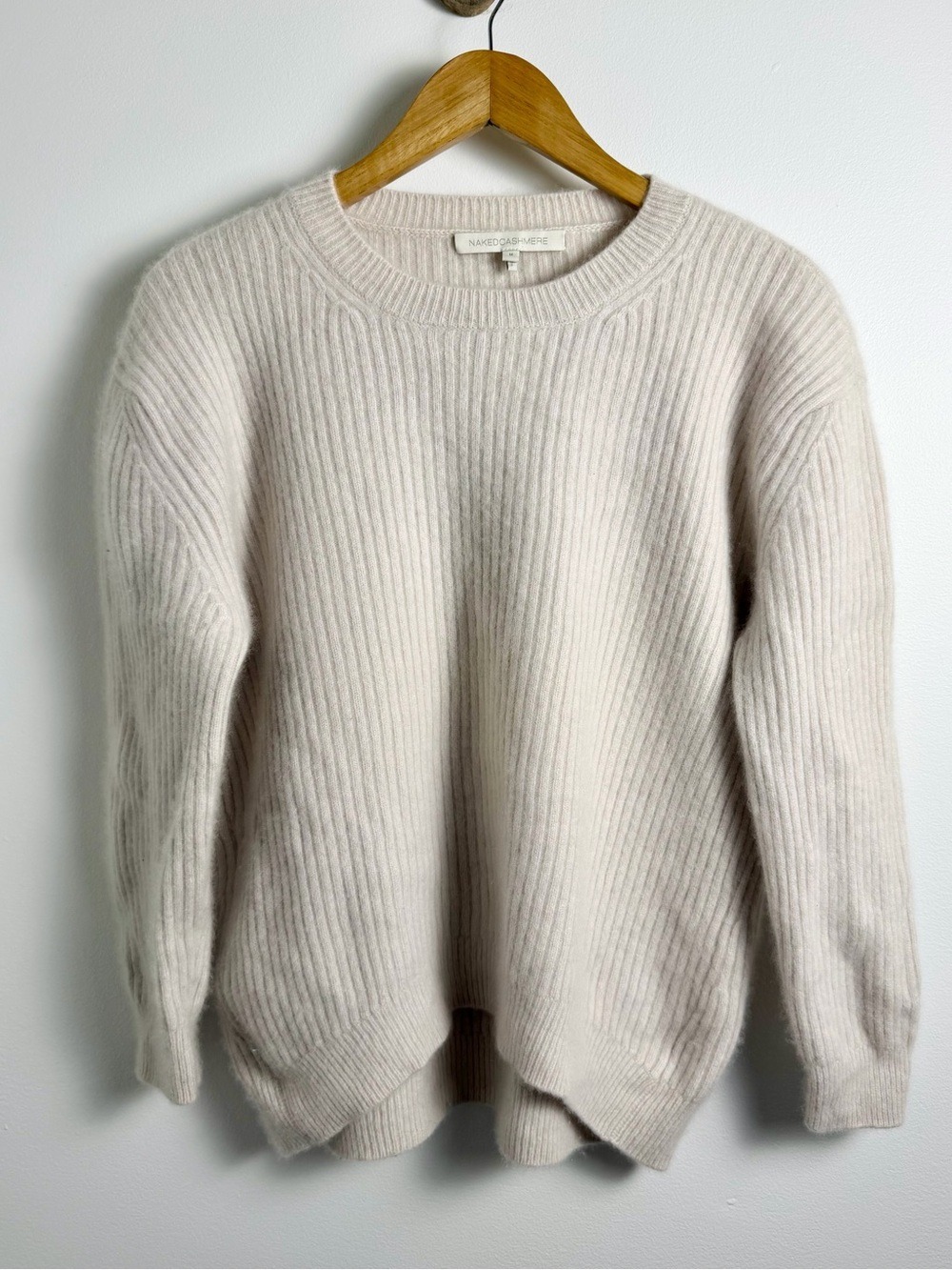 NAKEDCASHMERE 100% Cashmere Ribbed Crewneck Sweater M